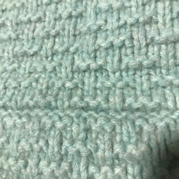 EMS womens S lambswool knit turtleneck sleeveless sweater mint green buttons - Picture 9 of 10